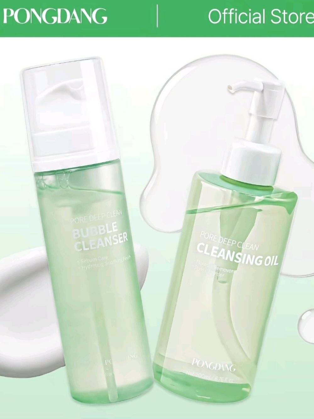 Pore Deep Clean Cleansing Oil & Bubble Cleanser — Light Green